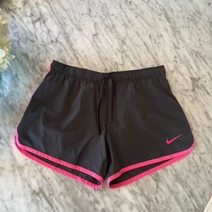 Nike Athletic Shorts Running Shorts Grey & Pink - Size Small